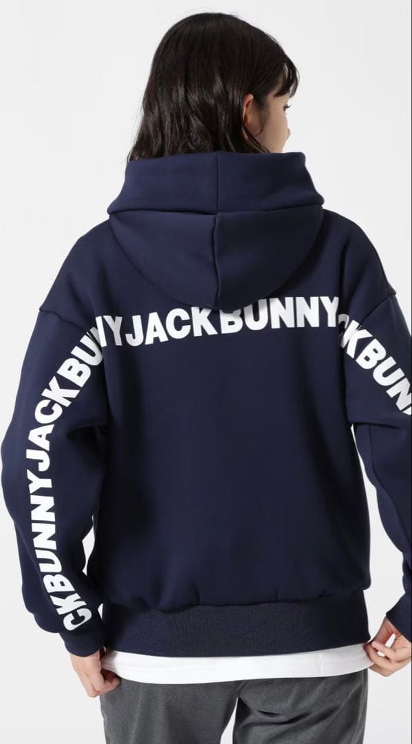 ジャックバニー人気完売KARUISHI裏フリースフーディプルオーバー紺0
