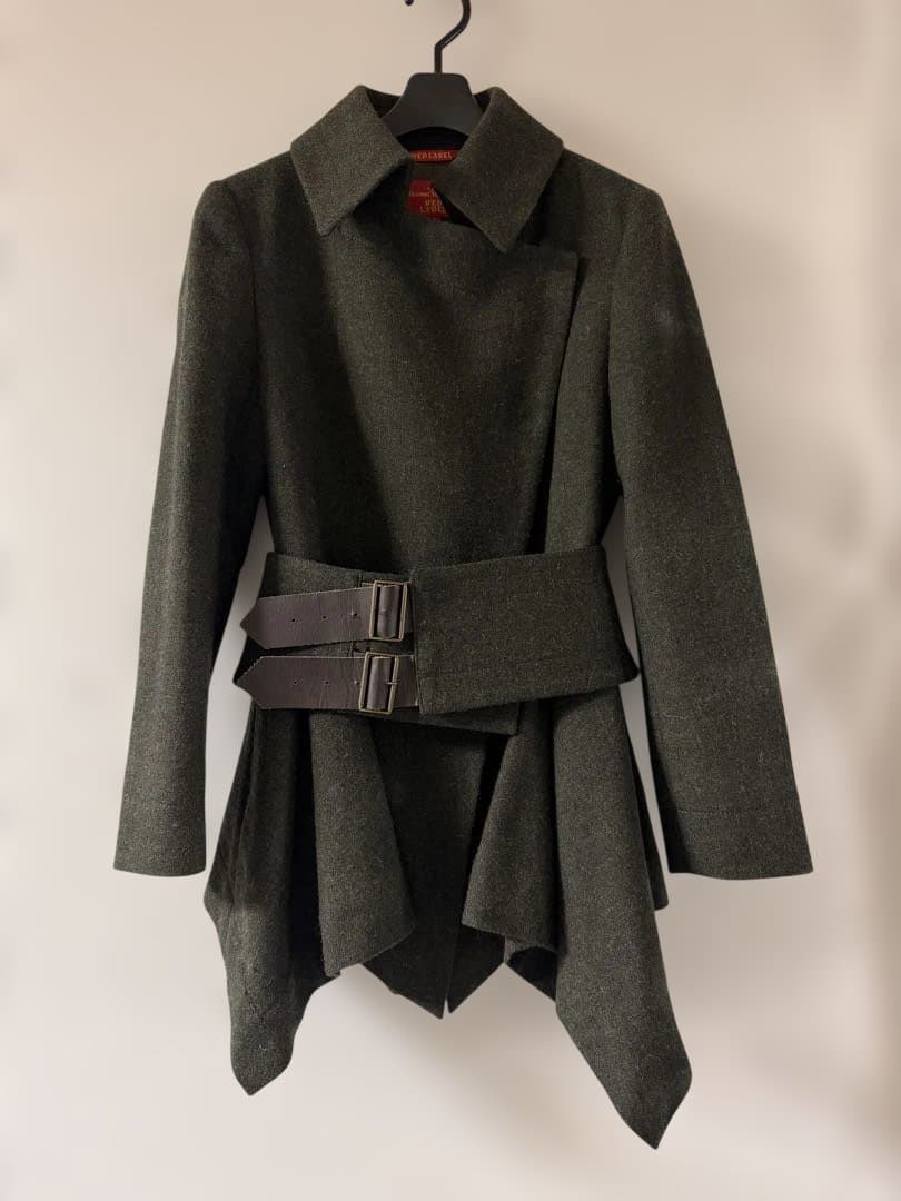 《美品》ヴィヴィアンウエストウッド ベルト付きウールコート【1】ペプラム変形