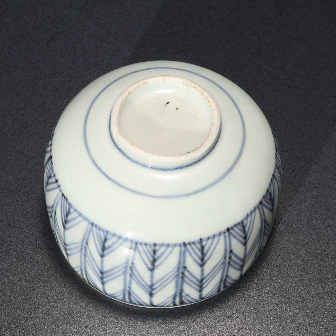 古伊万里 ころ茶碗 染付矢羽 骨董 R1378w2B3 - メルカリ