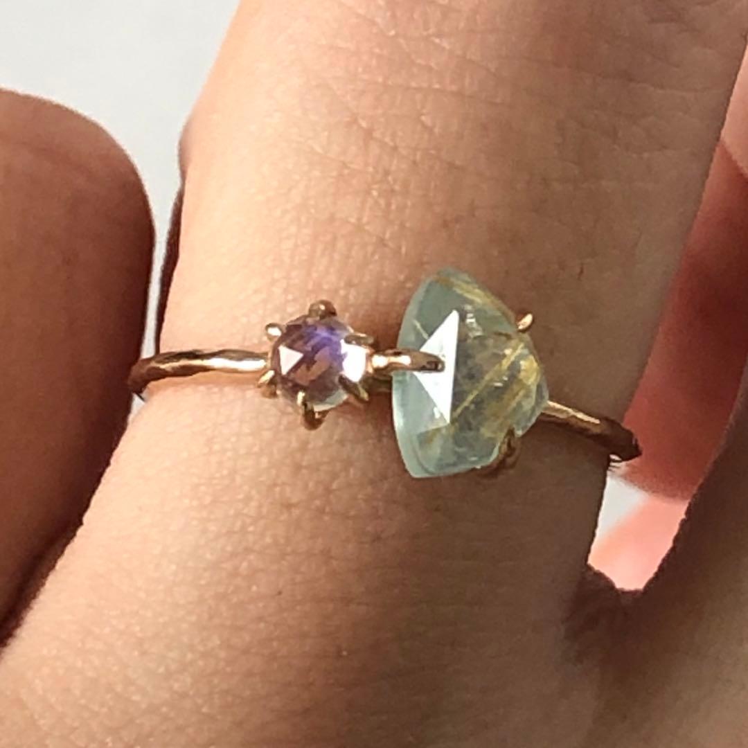 NOJESS ノジェス リングK10 11号 ルチル ラブラドライト - メルカリ