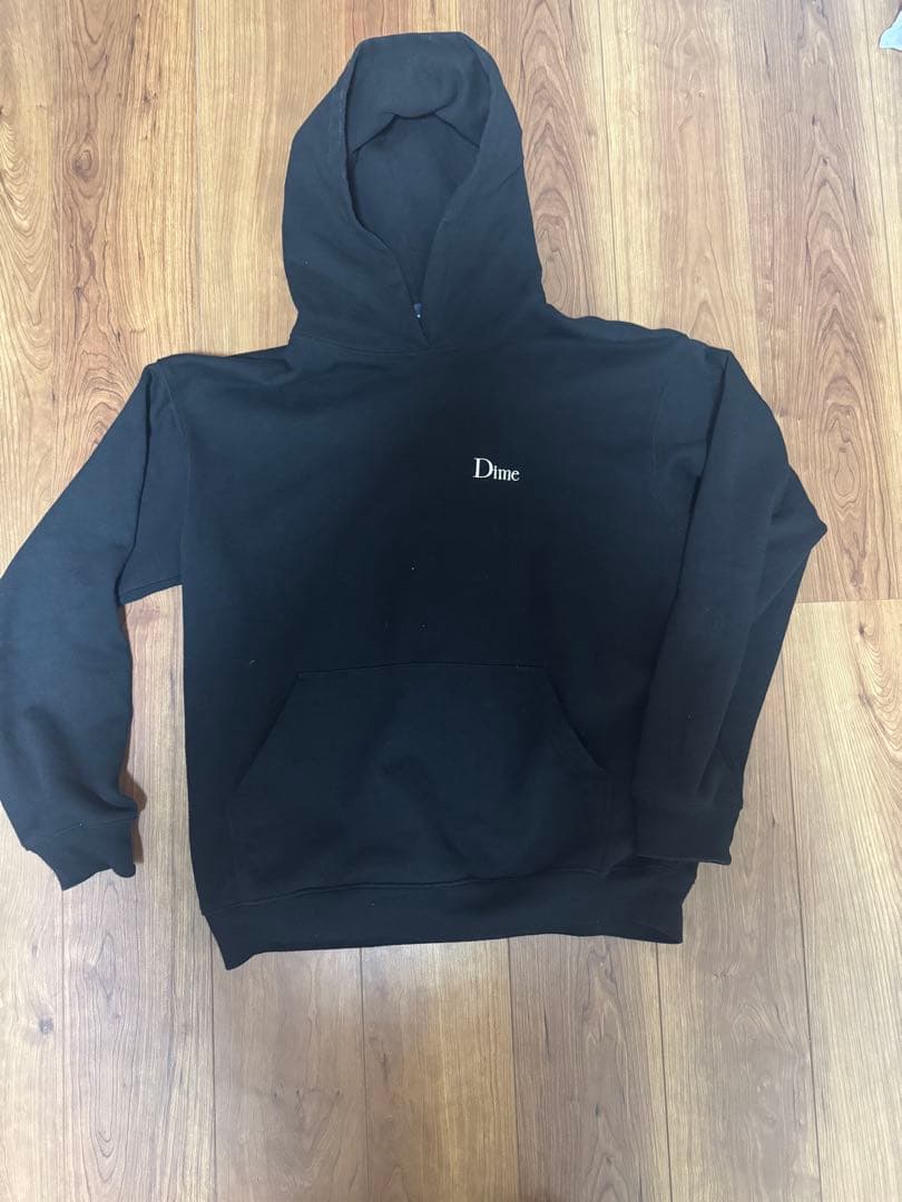 Dime ブラック パーカー フード付き - メルカリ