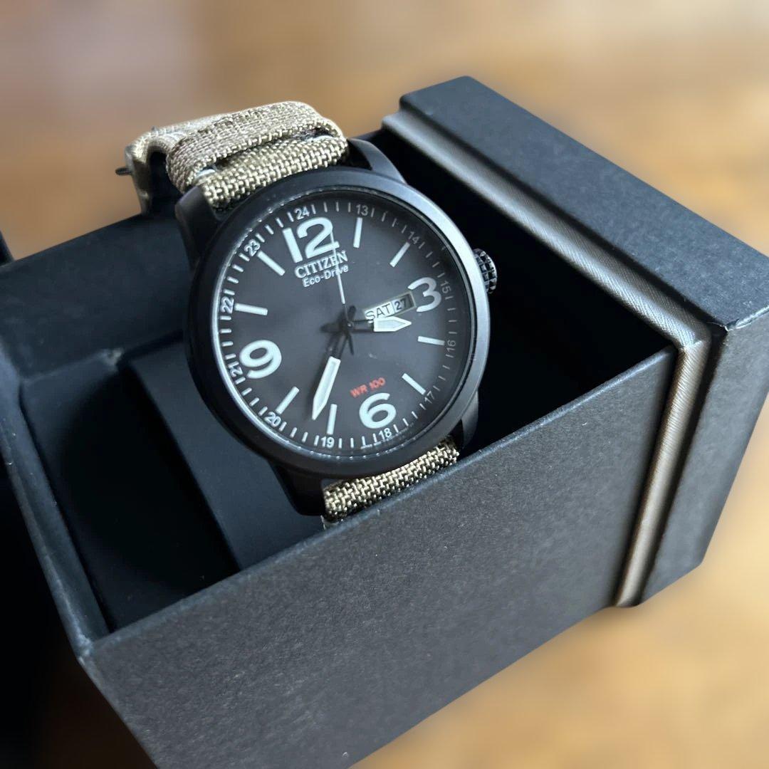 未使用）シチズン エコドライブ BM8476-23E ブラック/ベージュ - メルカリ