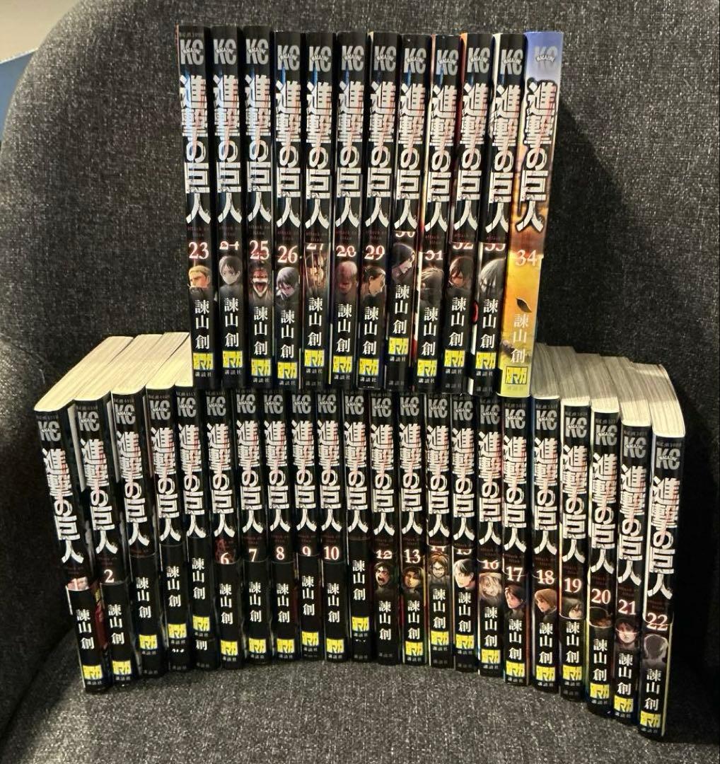 良品》進撃の巨人 全34巻セット - メルカリ