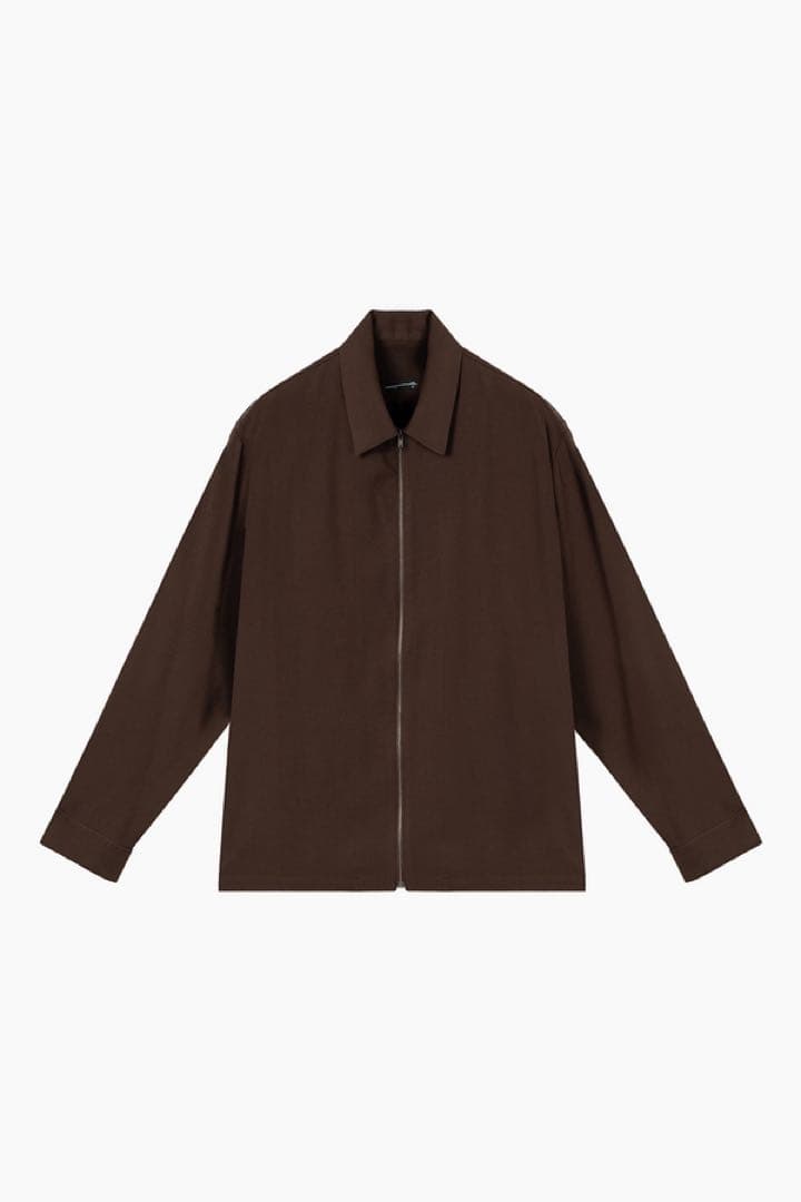 トップス 25FW RAYON TWILL FRONT ZIP SHIRT SALE 30%OFF】[ULSH58-KA197]ULTERIOR(アルテリア) RAYON LINEN TWILL