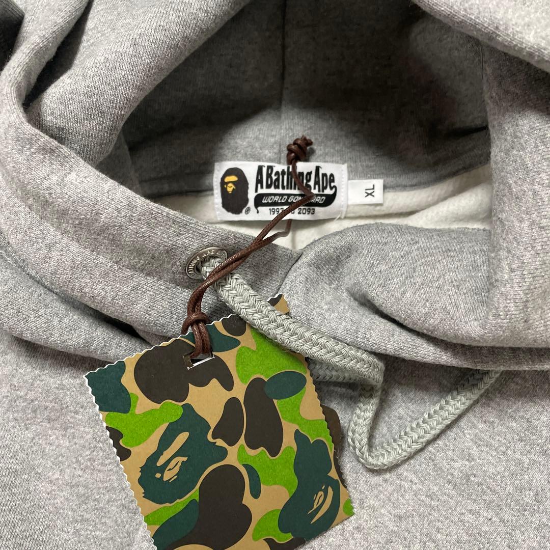 新品】A BATHING APE パーカー XL グレー - メルカリ