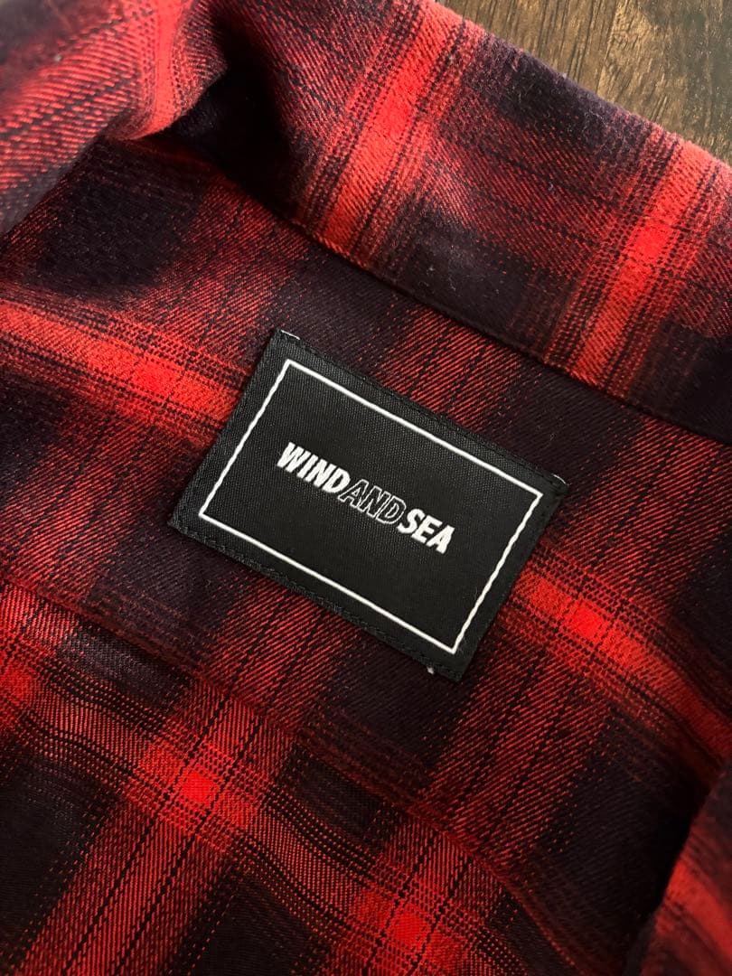 WIND AND SEA/未使用近 サンタクルーズ オンブレチェック 赤×黒 M