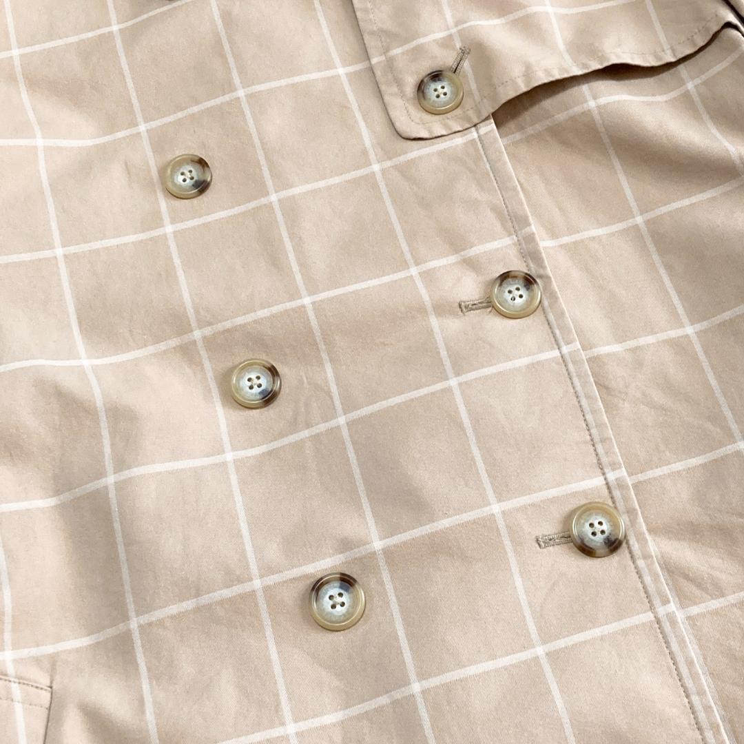 ラルフローレン トレンチコート チェック ベージュ L 1890 - メルカリ