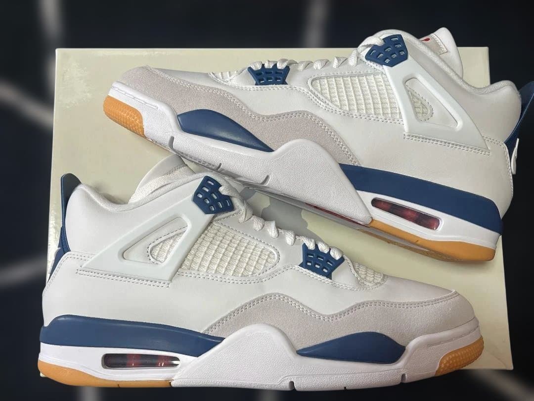 Air Jordan 4 ホワイト/ネイビー Jordan 4 Retro LS 'Columbia' - Air Jordan - 314254 107 - white