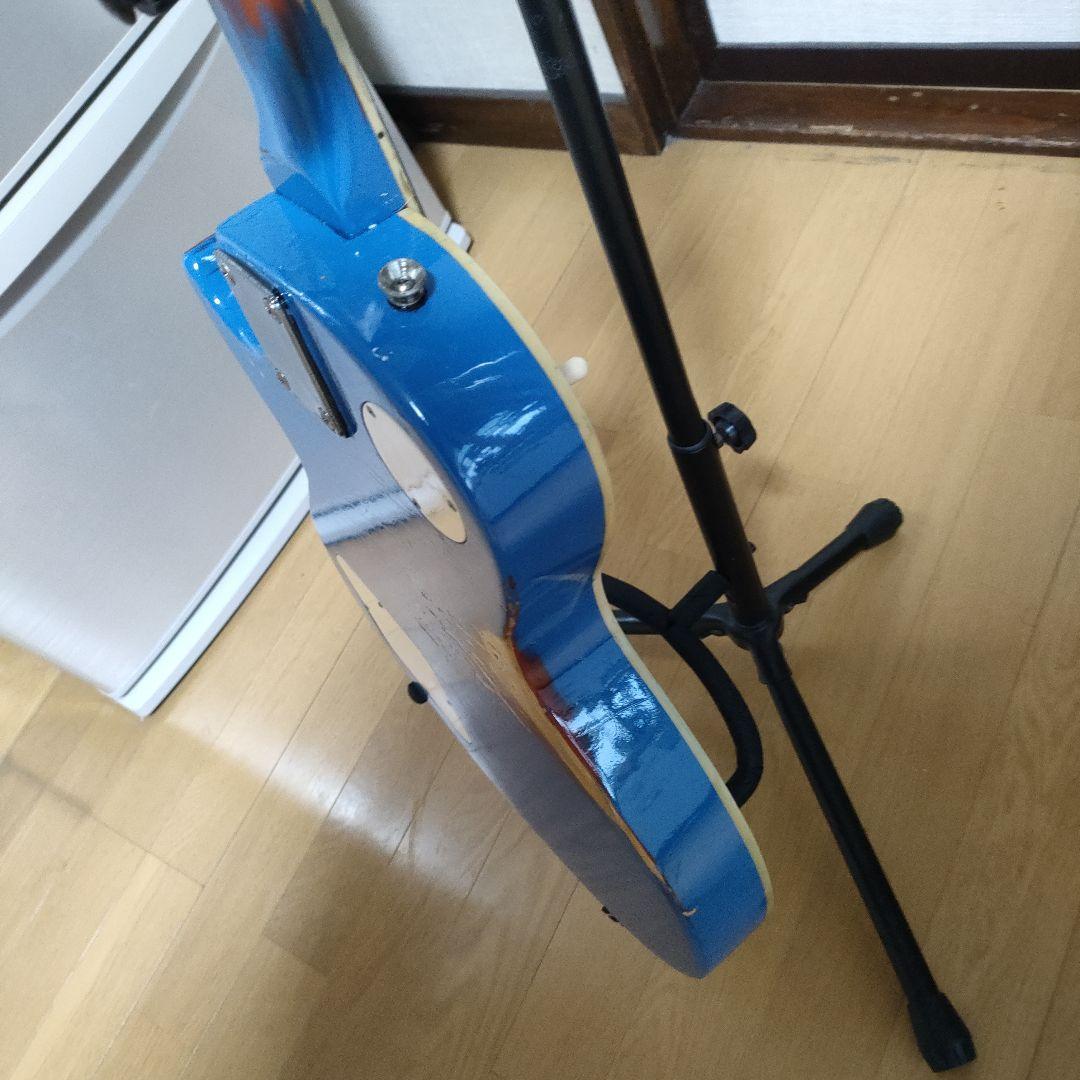 レスポール系改造 オーバーラッカーブルー レリック少々 - メルカリ