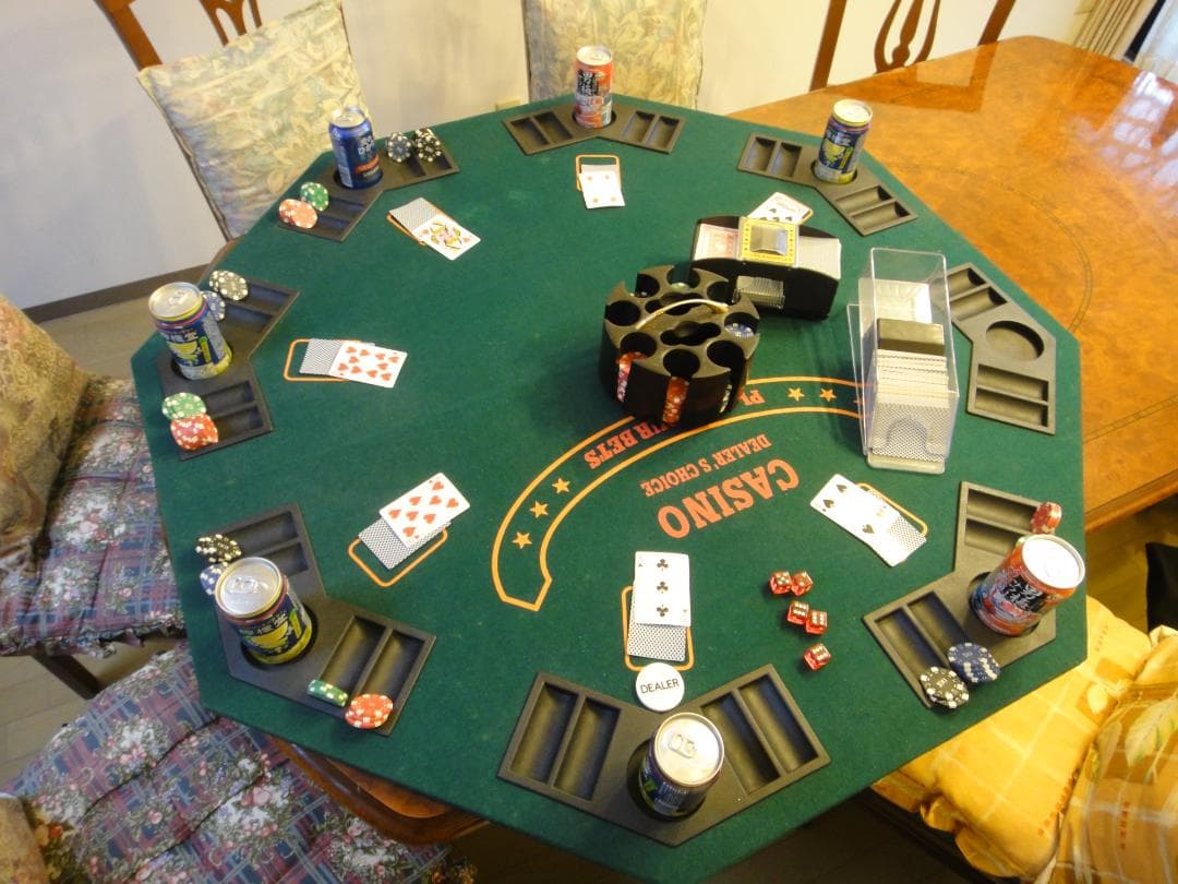 カジノ　CASINO　ボードテーブル　５点セット　ブラックジャック　ポーカー