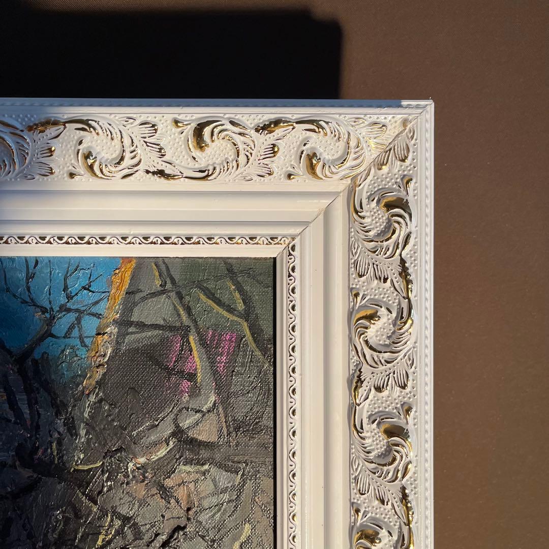 ☆真作☆ 文勝(ウンシュン) 門 油絵 額付き 貴重作品