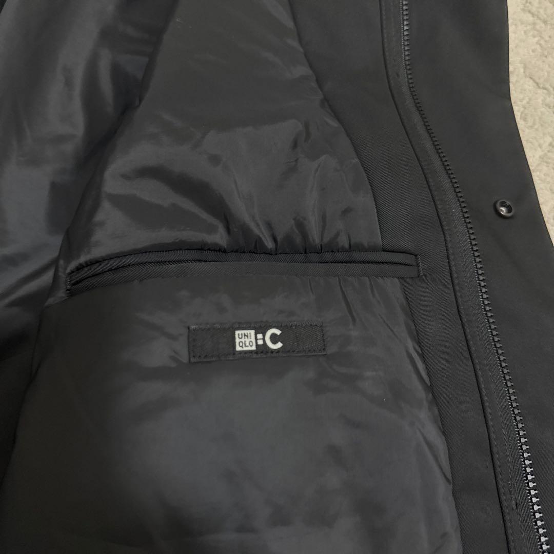 ユニクロ パフテックハーフコート ブラック XS - メルカリ