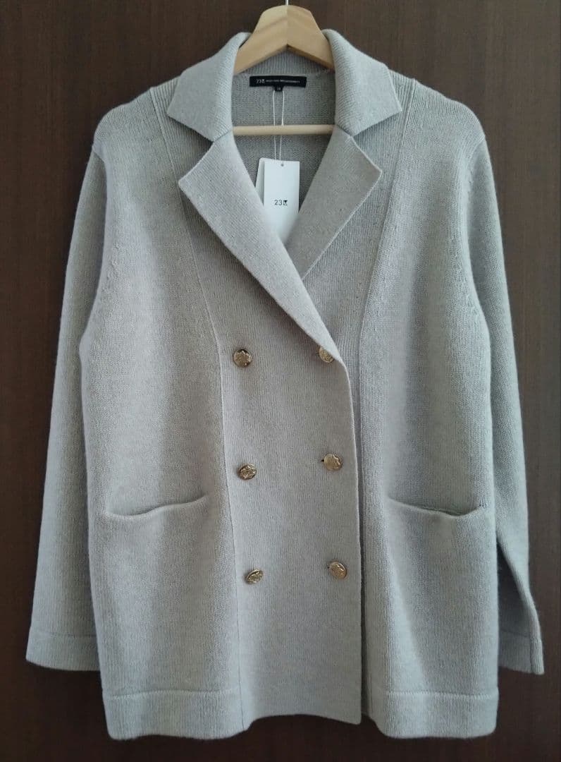 23区【見上愛さん着用/Oggi掲載】カシミヤブレンド ニット ジャケット