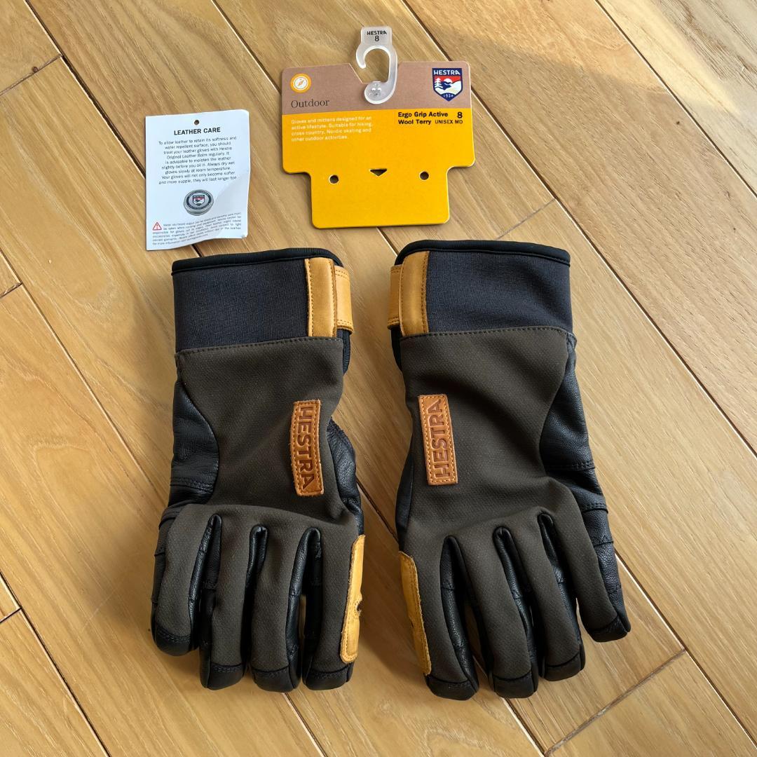 【1回使用のみ】HESTRA ERGO GRIP ACTIVE WOOL(8) Hestra Ergo Grip Active Wool Terry Glove - Accessories