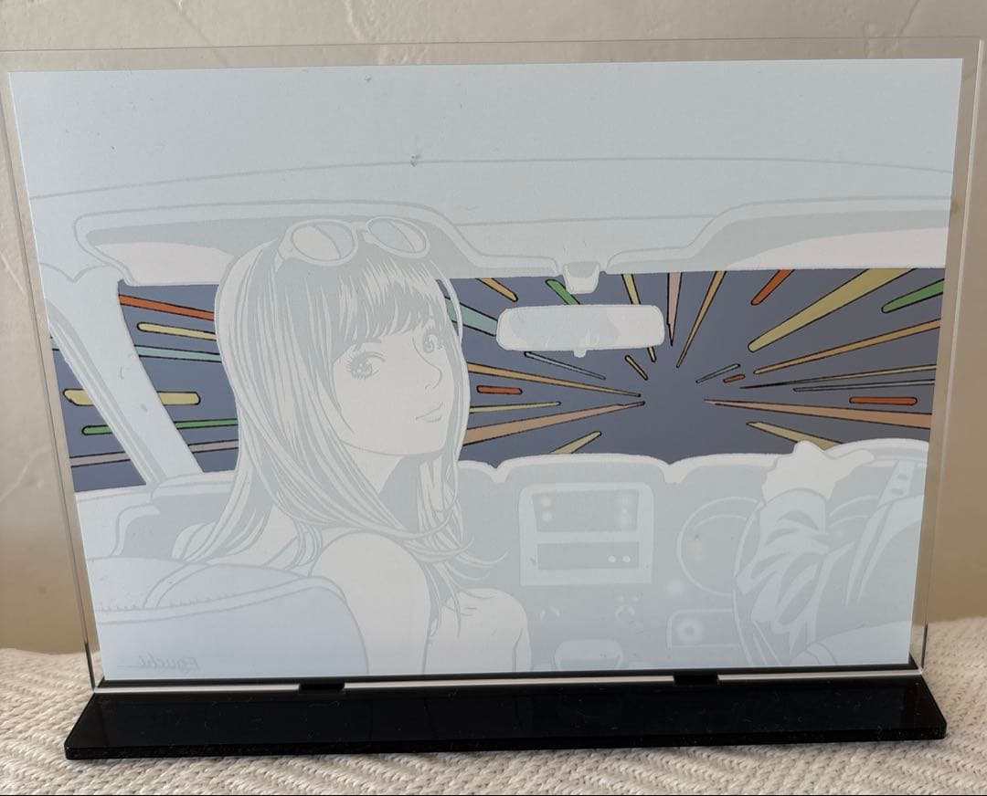 江口寿史　高速道路　アクリルプレートスタンド　　展覧会場で購入　希少