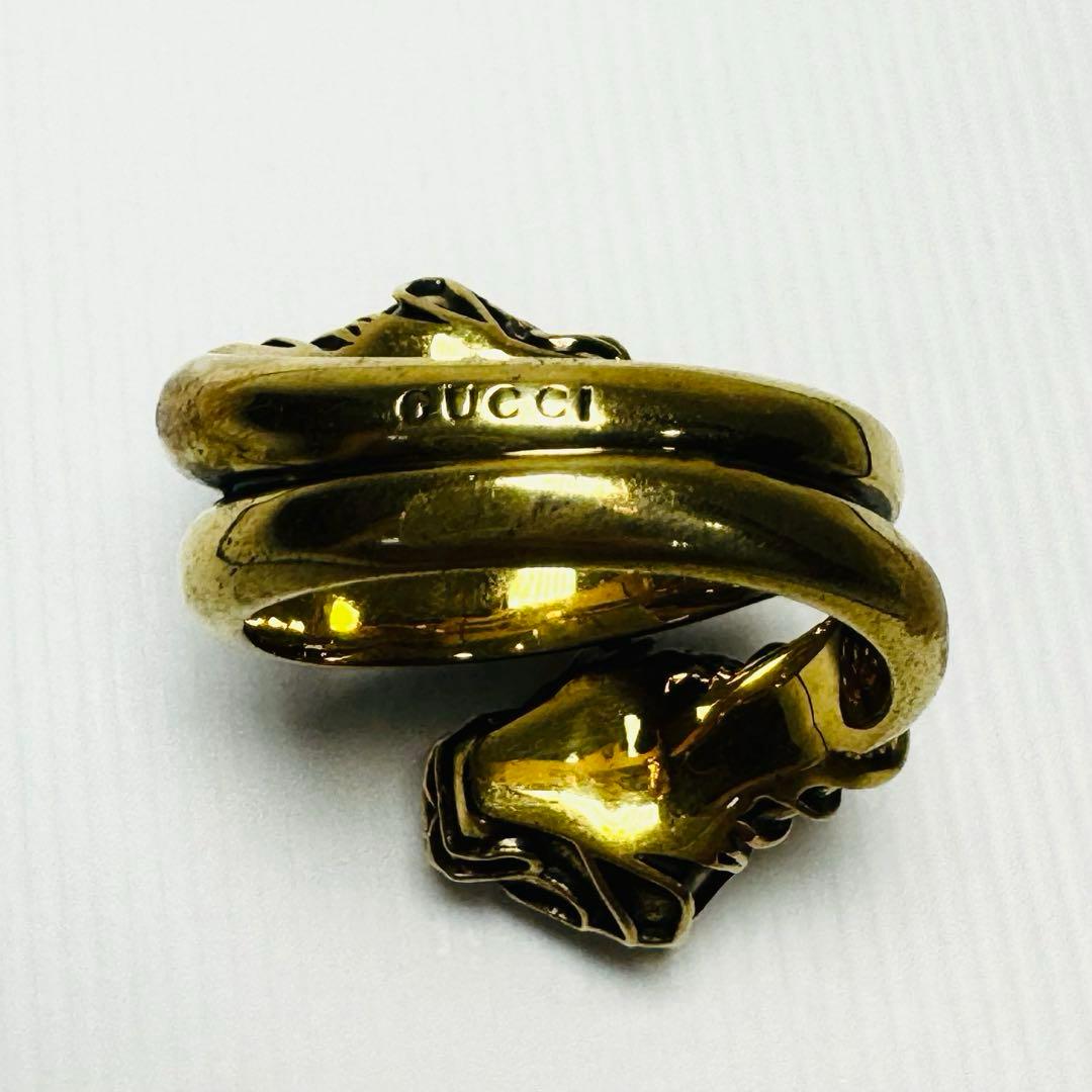 GUCCI グッチ タイガーヘッド リング ゴールド 19号 渋谷龍太着用