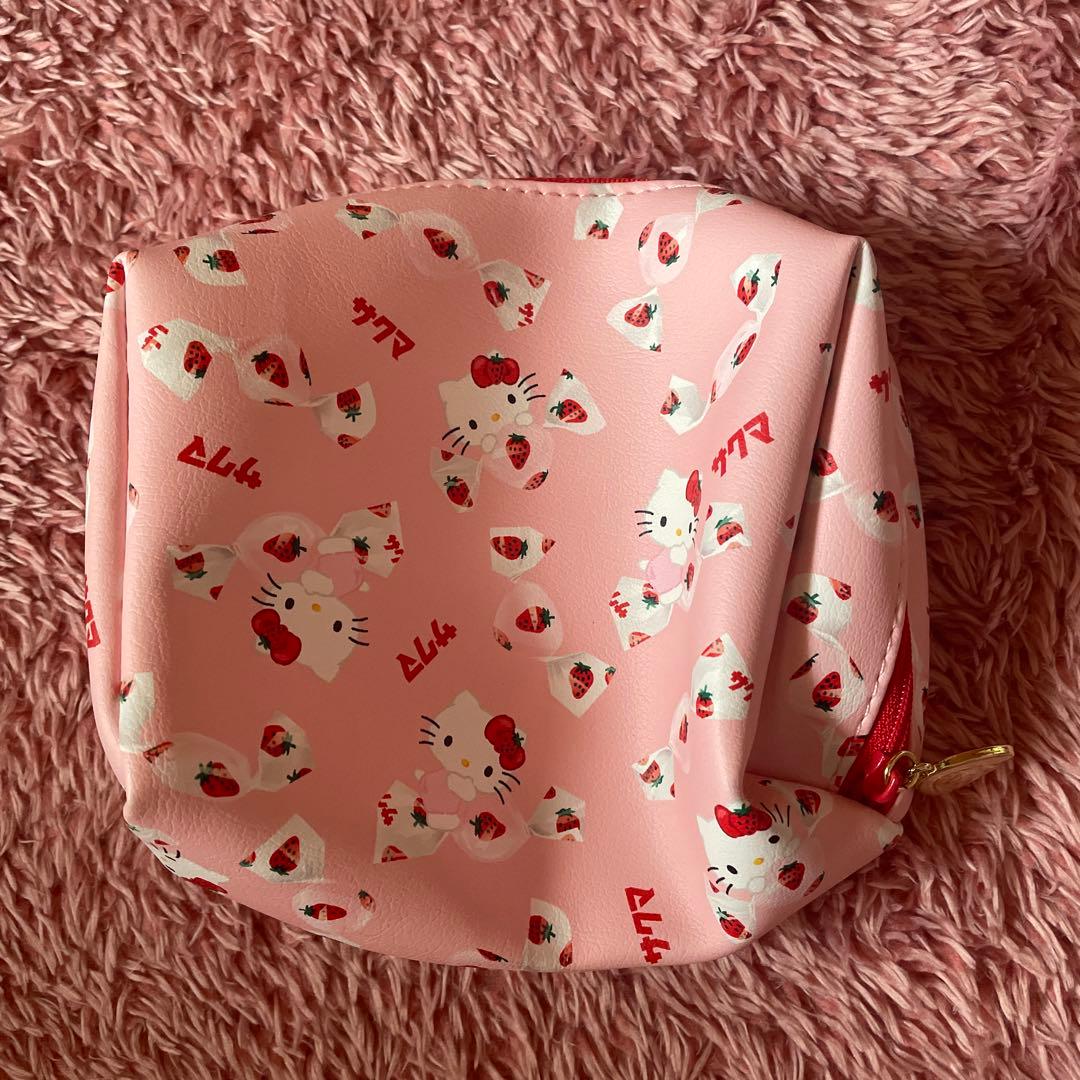 【新品未使用】サクマ×ハローキティいちごみるくコラボ柄5点セット ぬいぐるみ等