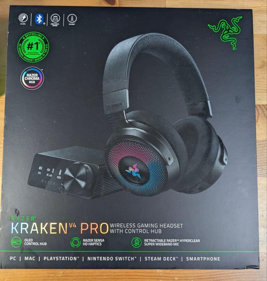 ヘッドホン Razer Kraken V4 Pro RZ04-05160100-R3M1 Razer Kraken V4 Pro Wireless Gaming Headset - Black - us.MaxGaming.com