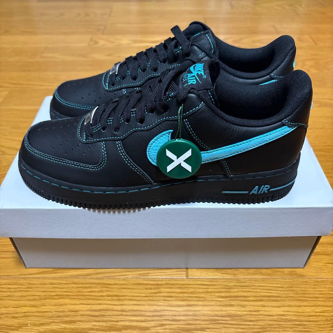 靴 Nike Air Force 1 Black Tiffany 26.5cm