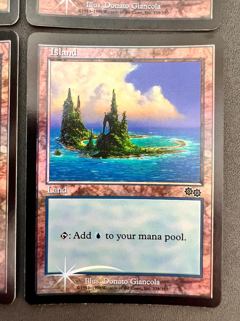 旧枠　foil　島/「アリーナFoilランド　USG-P」英語４枚