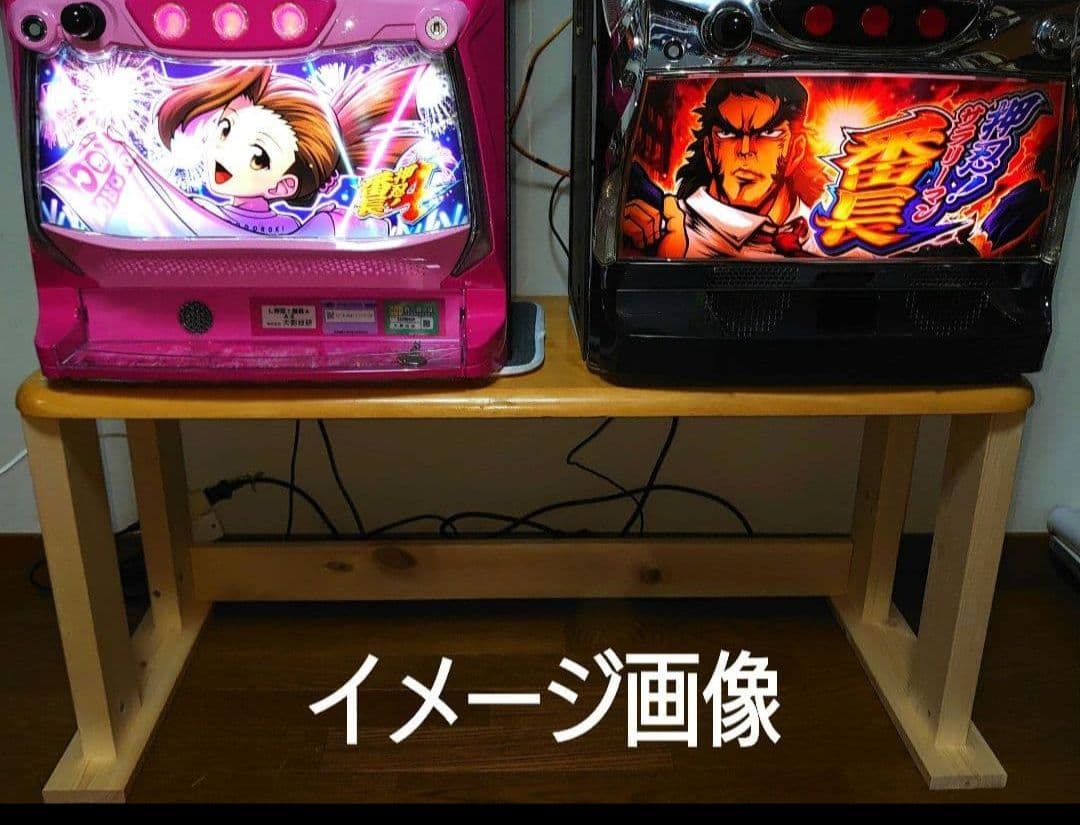 【其の40】中古テーブルを加工したパチスロ実機を置く台（２台用狭小スタンド）