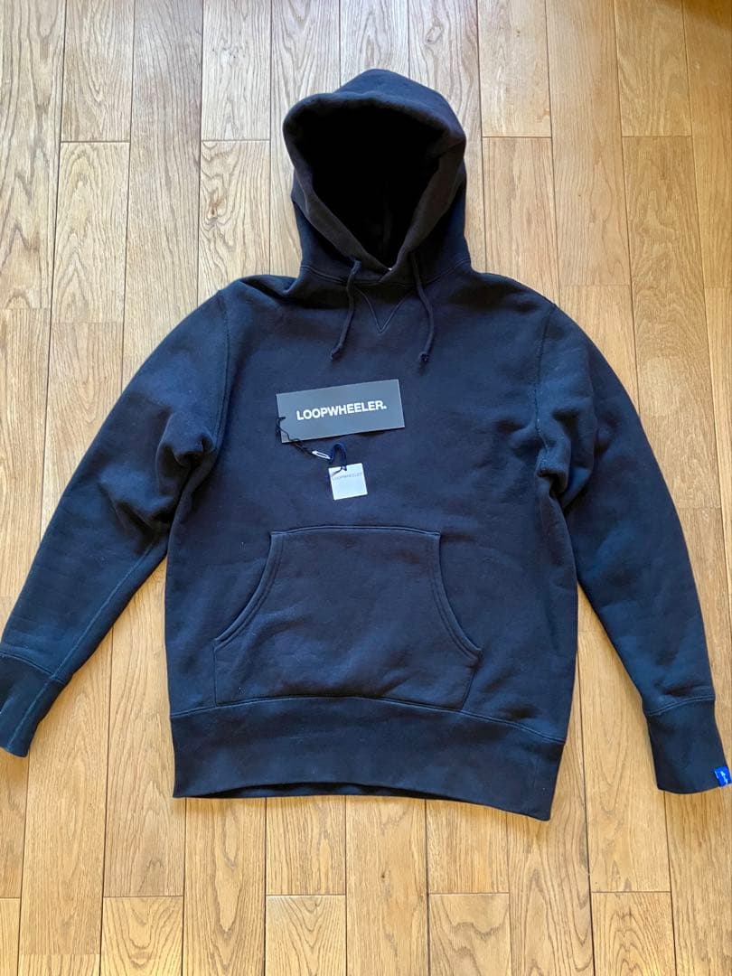 LOOPWHEELER/ループウィラー】プルオーバーパーカー ブラック - メルカリ