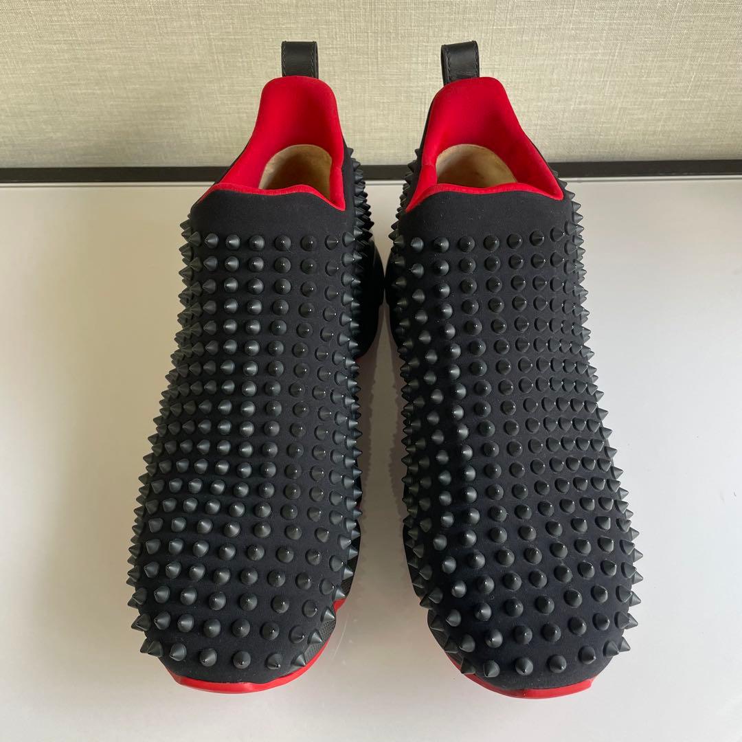 新品級 ルブタン スパイクソック スリッポンスニーカー 40.5 25.5cm