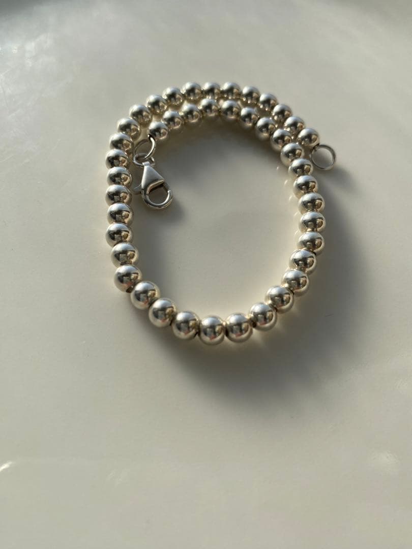 silver シルバー 925 ビーズ ブレスレット 17 18 19 20