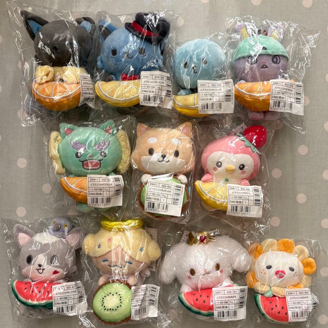 JOCHUM マスコット(フルーツデザイン) 全11種 コンプ 更新】ジェオチャム フルーツデザインシリーズ｜サンリオ