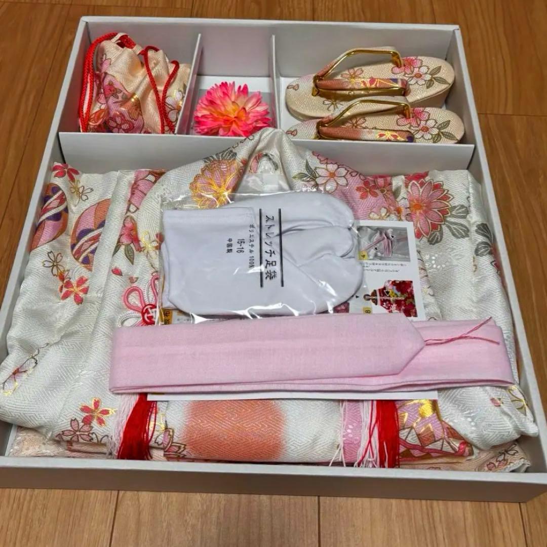 七五三着物　 女の子3歳 フルセット KYOETSU（京越） 【アウトレット 豪華安心9点フルセット】七五三 着物