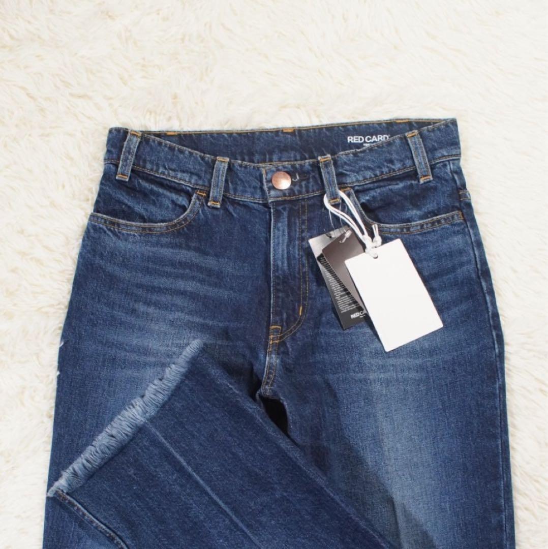 24年《RED CARD》Laura (W23)フレアパンツ カットオフ 加工