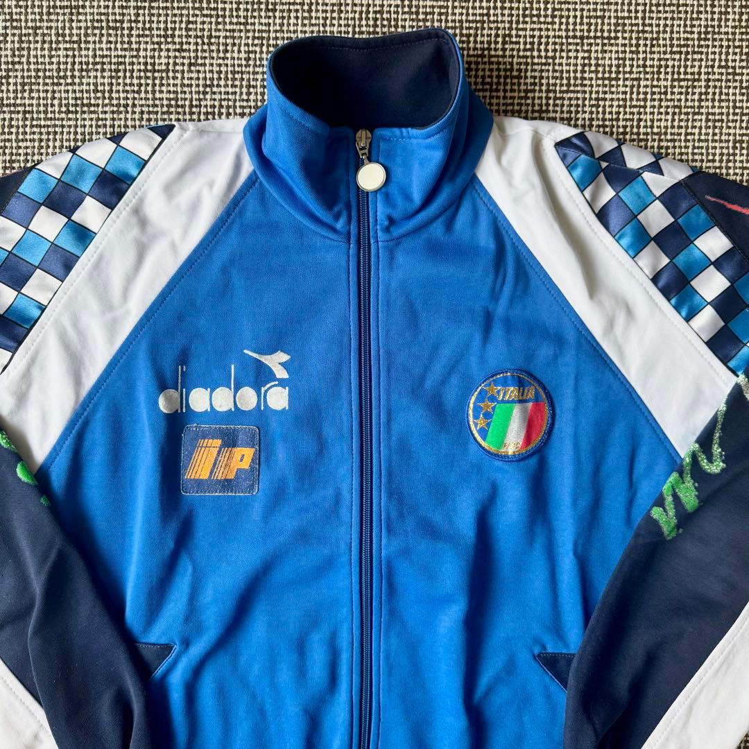 【選手支給用／スポンサー入り】イタリア代表 1990/92 トラックジャケット ITALY 1990 1992 FOOTBALL SOCCER TRACK TOP JACKET DIADORA sz 46 | eBay
