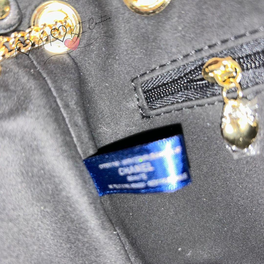 ❤CHANEL❤ブラックラメ巾着ショルダーバッグゴールドチェーン
