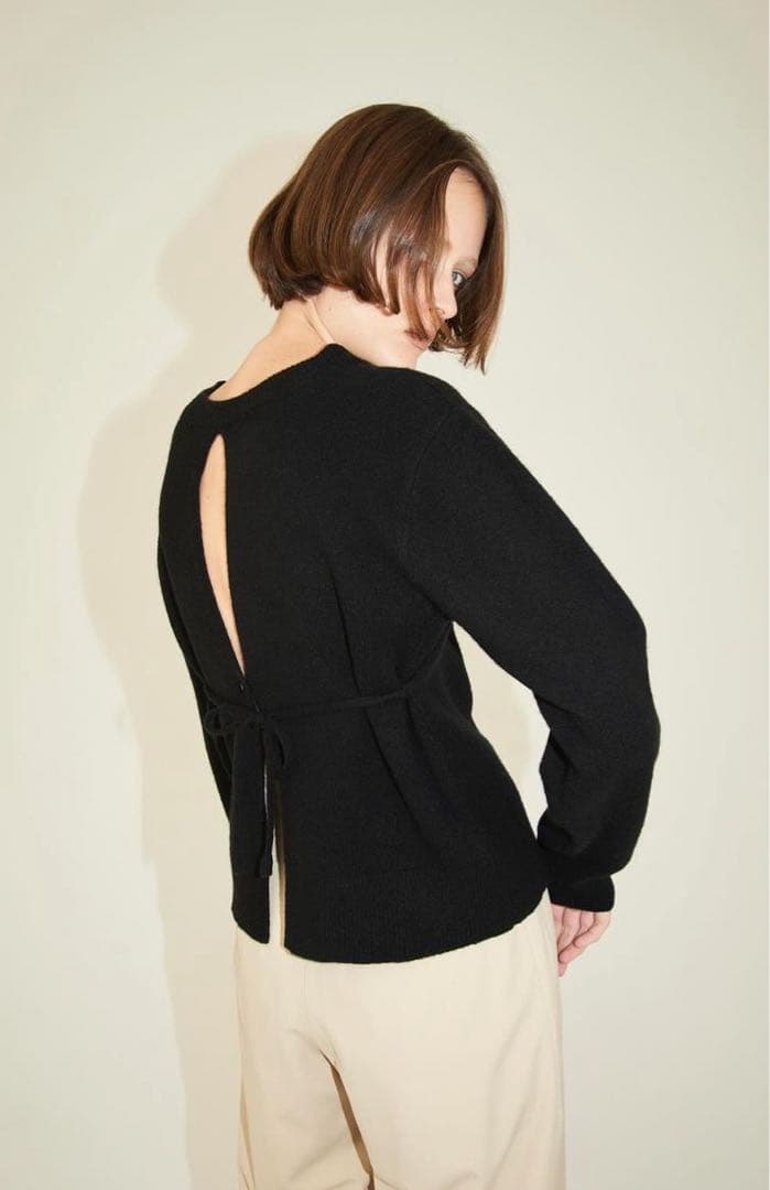 CLANE W FACE CENTER SLIT KNIT TOPS - メルカリ