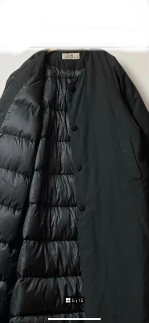 フェリシモ アンドマイラ ロングダウンコート シンプルスキン 黒