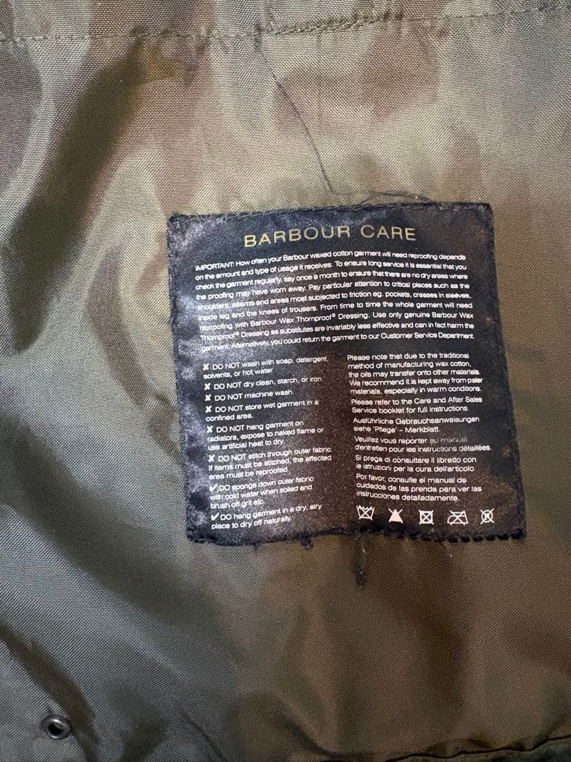 w*o様 Barbour Spey oiled wax jacket 36 - メルカリ