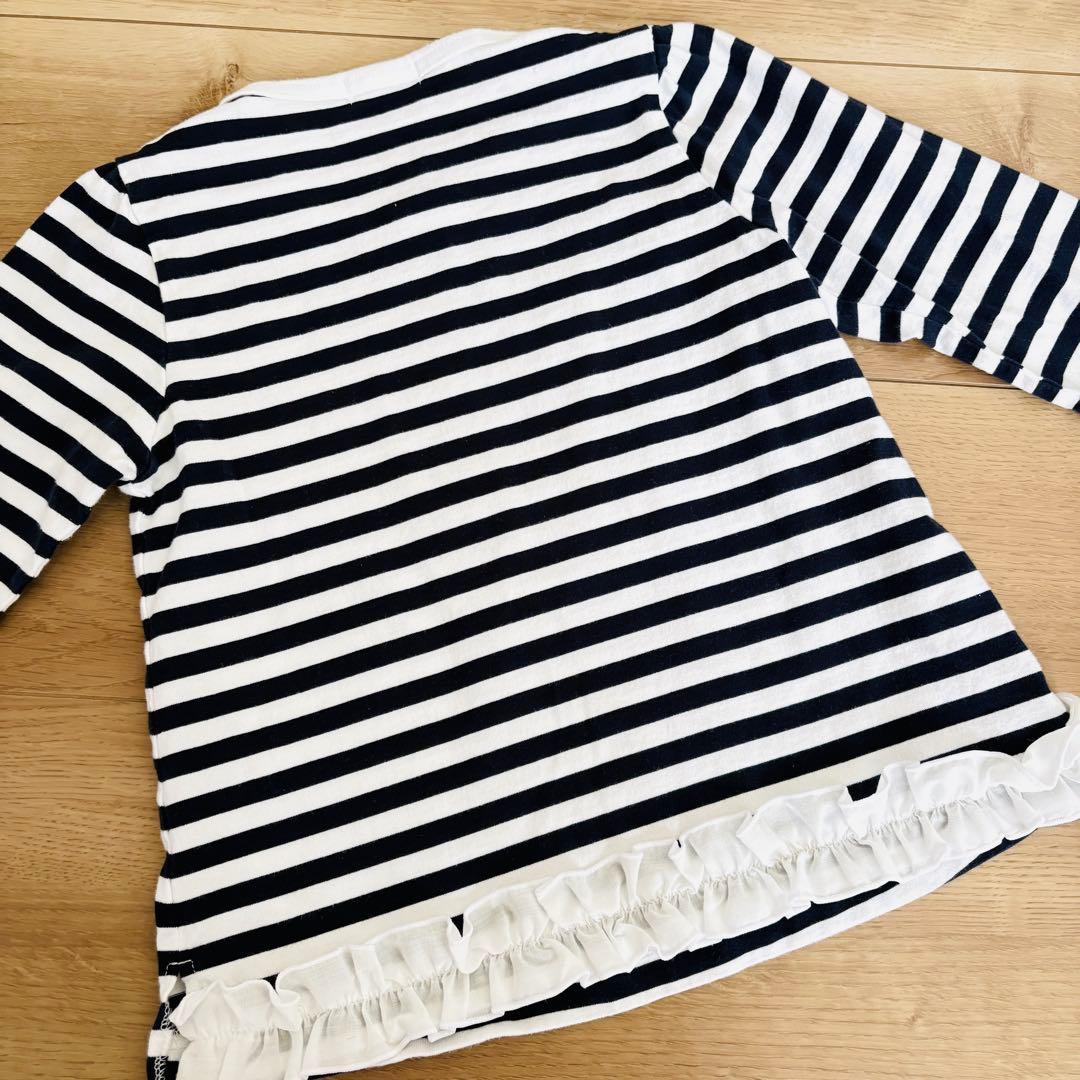 ファミリア Tシャツ 長袖 ボーダー チュニック 現行 110 - メルカリ