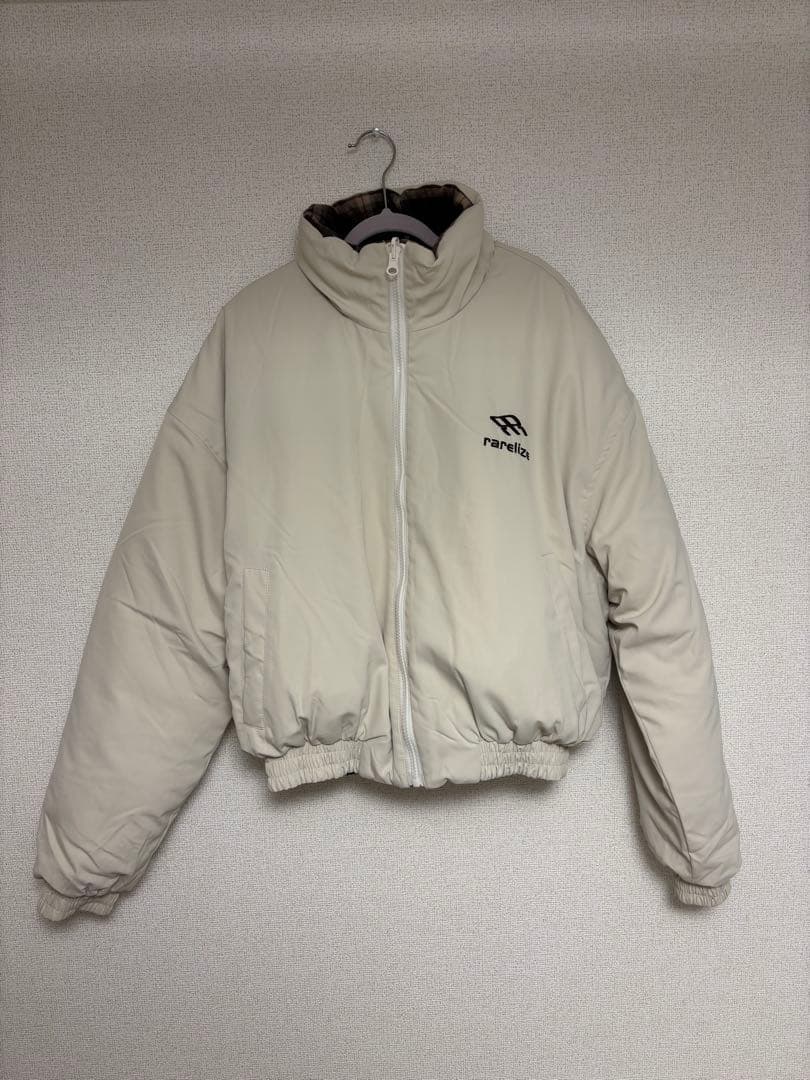 地底人オンライン リバーシブルチェックアウター ベージュ - メルカリ