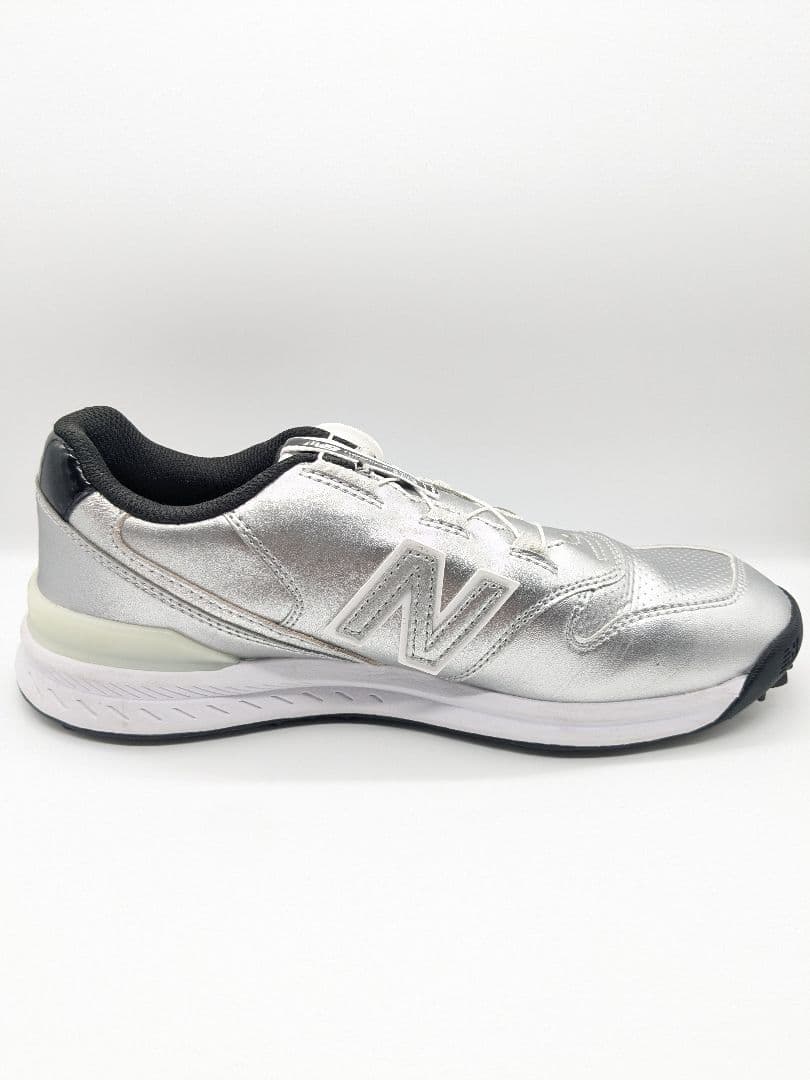 極美品 New Balance シルバー ゴルフシューズ　23.5cm