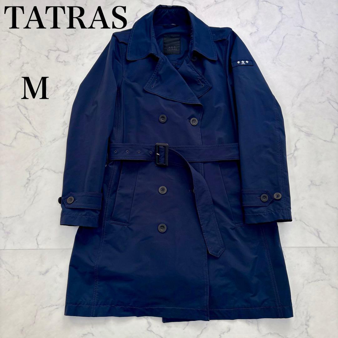 美品 TATRAS ダブル トレンチコート ネイビー ポーランド製 Mサイズ 美品 TATRAS ダブル トレンチコート ネイビー ポーランド製 Mサイズ