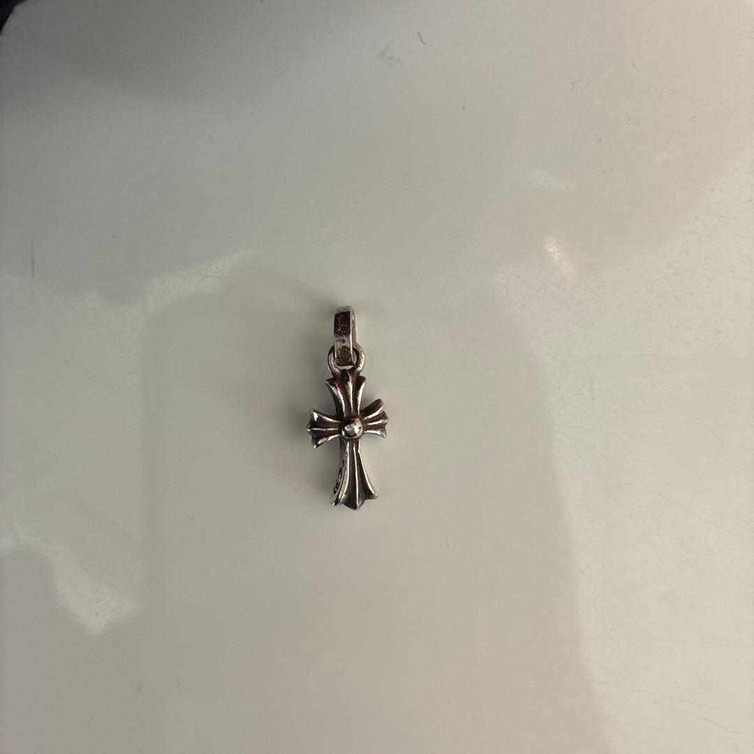 クロムハーツ ベビーファットクロス　原本付き クロムハーツCHクロスベビーファットチャームwithパヴェブラック