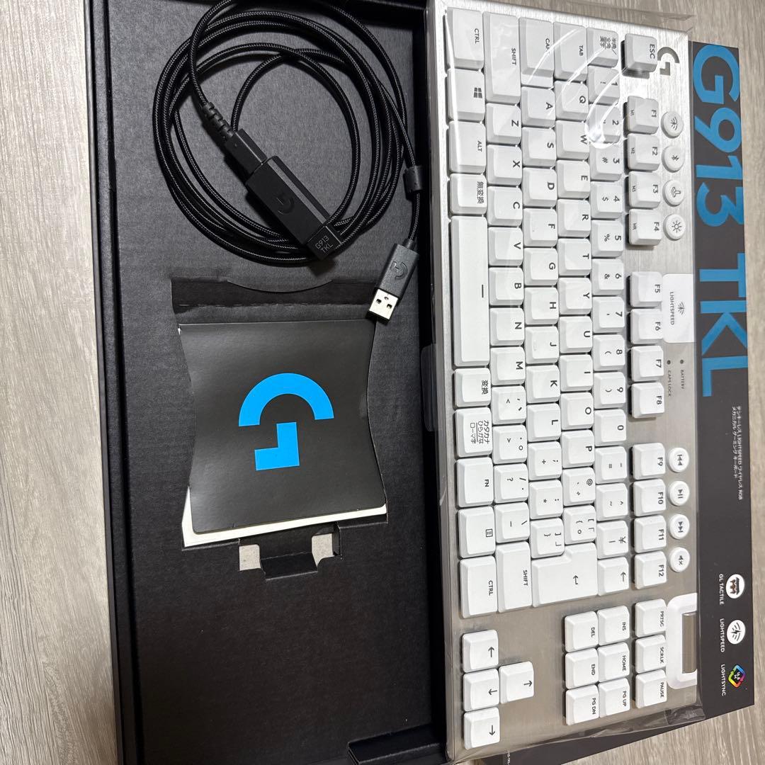 Logitech G913 TKL ホワイトキーボード 本体 ゲーミングキーボード タクタイル ホワイト G913-TKL-TCWH [ワイヤレス