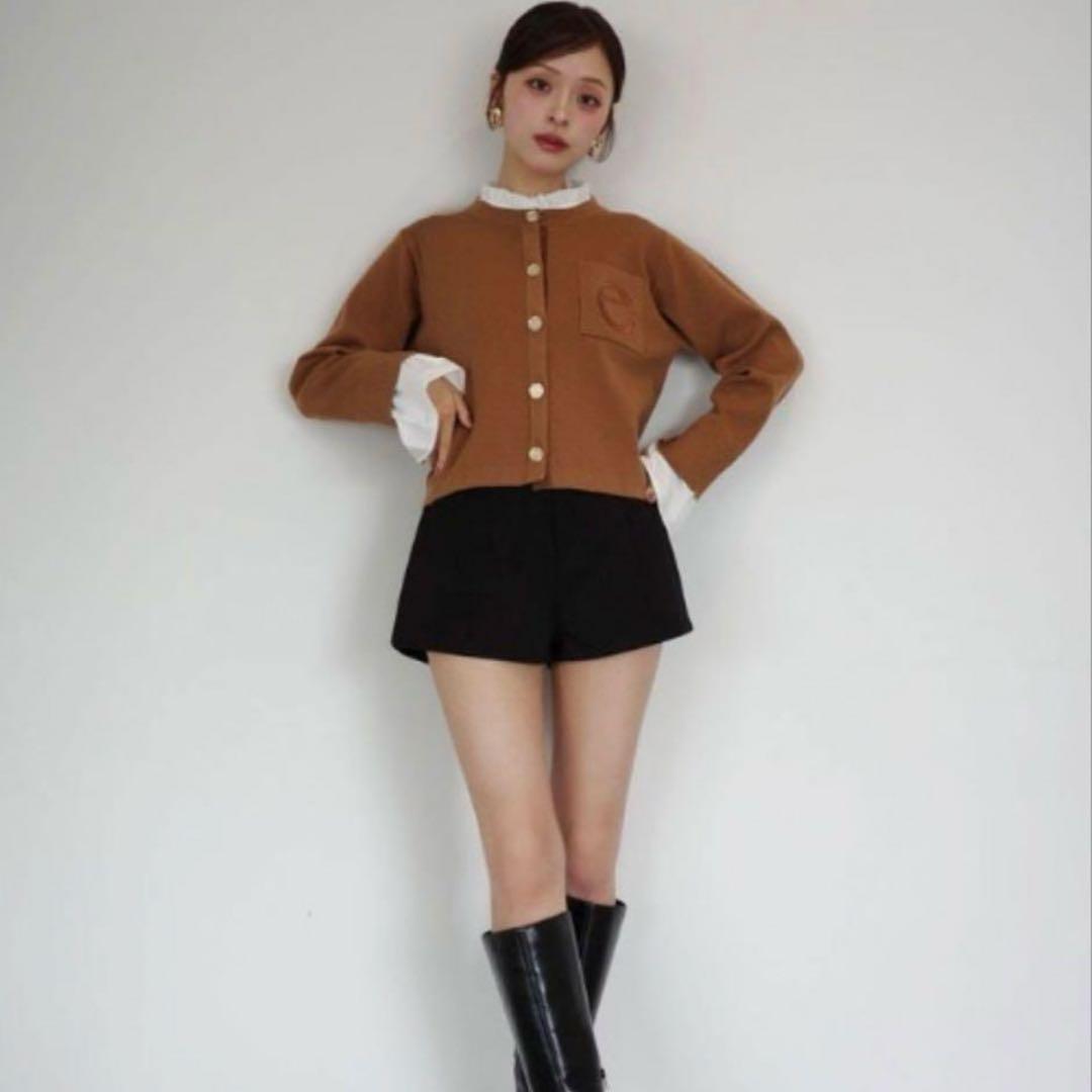 Attached collar ニットジャケット - メルカリ