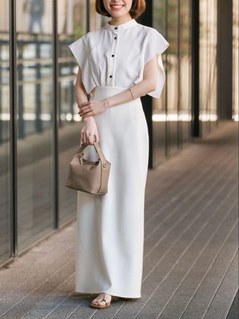 《WEB限定追加》【洗える】スクエアースリーブフロントオープンブラウス2