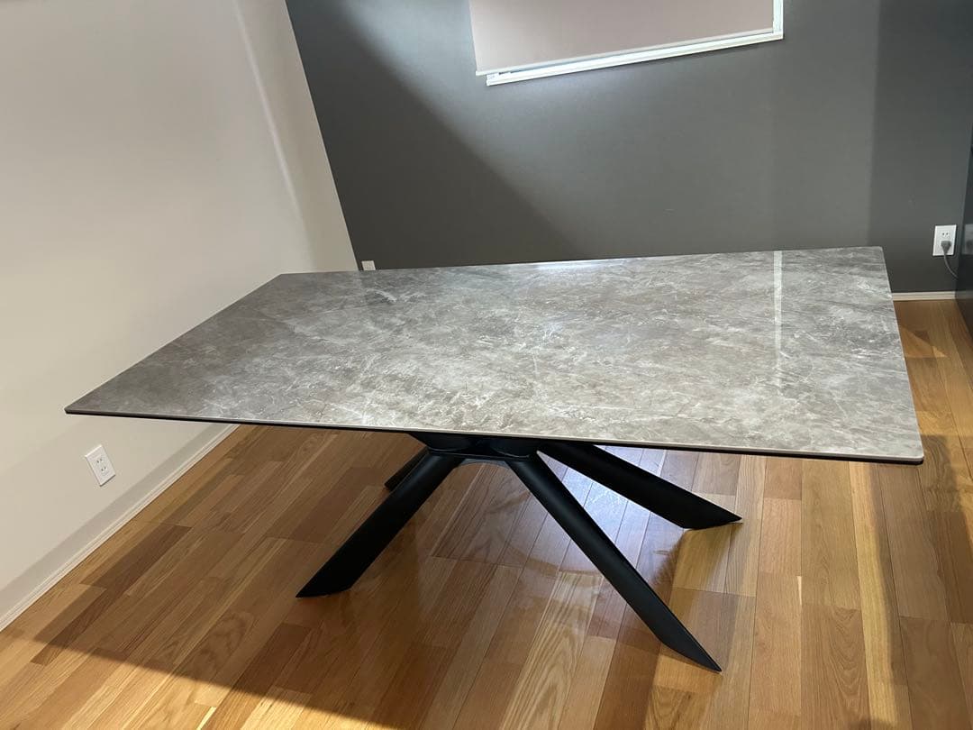 大理石調ダイニングテーブル 楽天市場】大理石調 伸長式 ダイニングテーブル 単品 幅 160 196