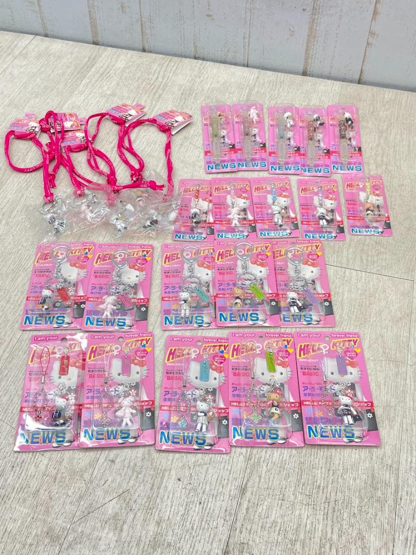 ハローキティ 2003年 ラインストーンストラップ 5種 他 コンプリートセット