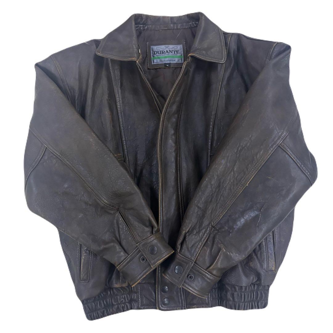 DURANTE 羊革 ボンバージャケット A-2タイプ 焦げ茶 M - メルカリ