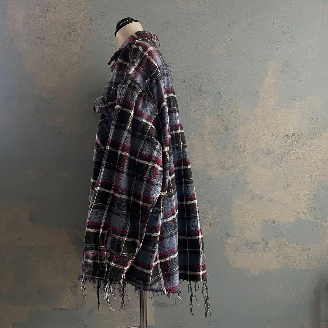 【リピーター様特別割引 】 grunge“襤褸”flannel shirt