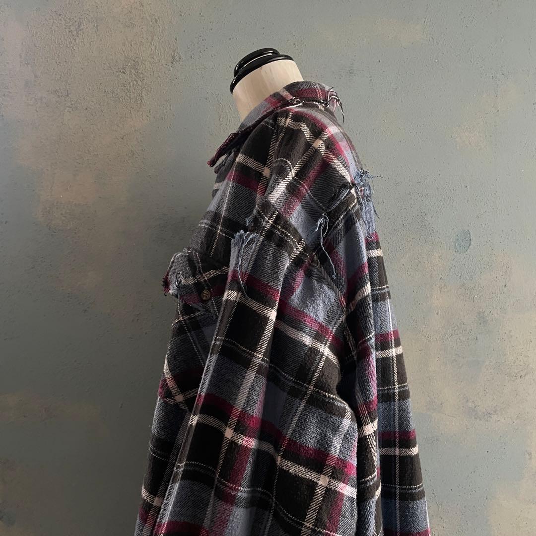 【リピーター様特別割引 】 grunge“襤褸”flannel shirt