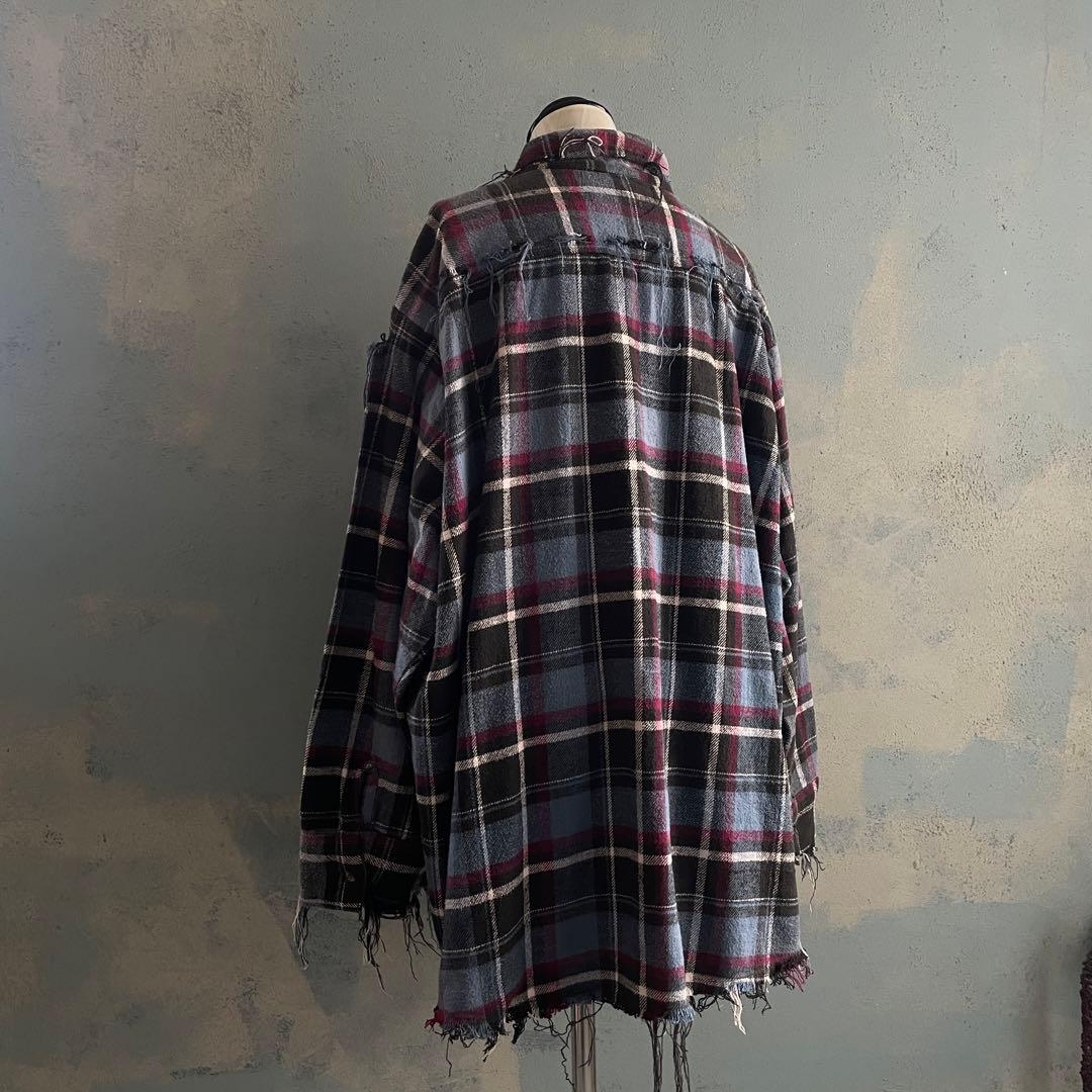 【リピーター様特別割引 】 grunge“襤褸”flannel shirt